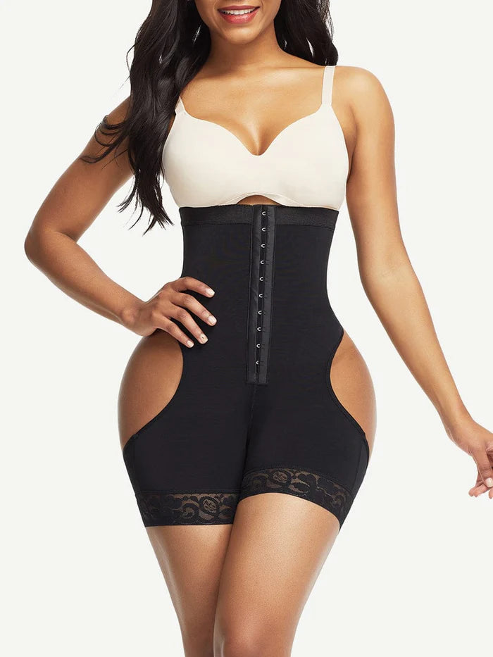 High Waist Open Butt Short